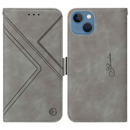 Iphone 14 Max Magnetic Folio Flip Telefonfodral - Grå Grå
