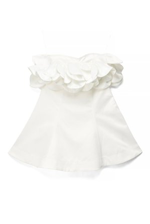 Lovisa Wallin x NA-KD Bandeau-Minikleid mit Blumendetail - Trägerlose Kleider - Weiß - EU 42