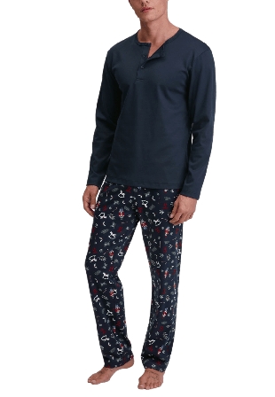 Calida Pyjamas Family & Friends 41884 Herr Blå XL
