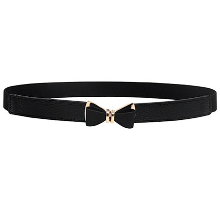 Dam 1" Bredd Rosett Smal Elastisk Midjebälte Stretchbälte Tunn