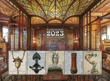 Belgien - Belgisk Art Nouveau kunst - Postfrisk ark