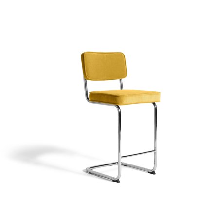 Rupert counterstol, Fløjl - Gul - 45x52,5x97 - Stole