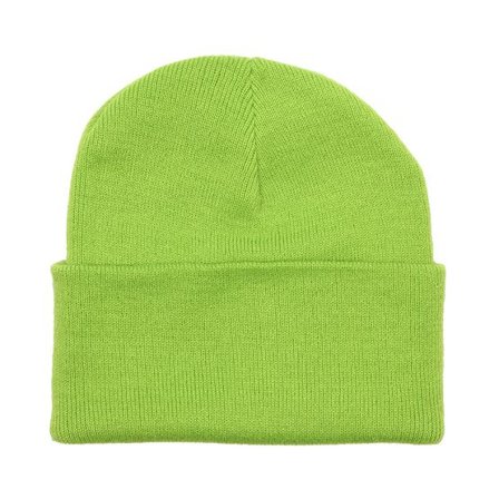 Beechfield - Grön cuff Beanie - Lime Green Cuff Blank Beanie @ Hatstore