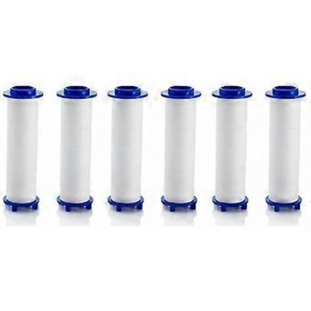6 st Universal Dusch Utbytesfilter, 8,5x2cm Negativ Jon Duschfilter för Avtagbart Duschhuvud, Omvänd Osmos, Klor och Fluorid och Par
