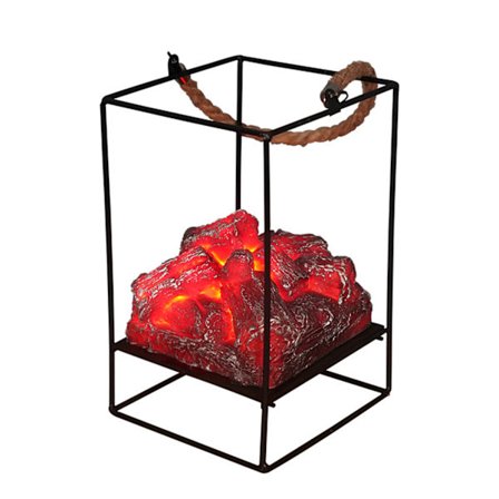 Bållampe Flammeløs LED-lys Falsk Peislampe Jern Hjemmedekorasjon for Rom Type B 470g / 16.58oz 20x13x13cm / 7.87x5.12x5.12in
