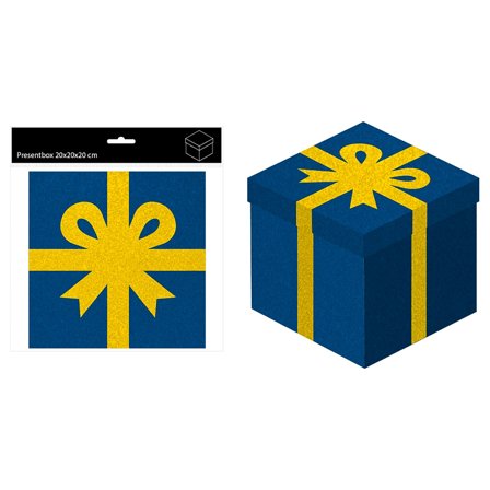 Glitrende Gaveeske Blå og Gul