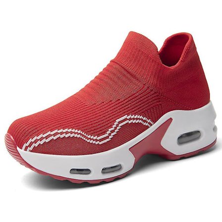 Dampromenadskor Slip-on - Sock Sneakers Dam Omvårdnad Arbete Luftkudde Mesh Casual joggingskor