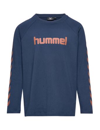 Hmlboys T-Shirt L/S T-shirts Long-sleeved T-shirts Blå Hummel