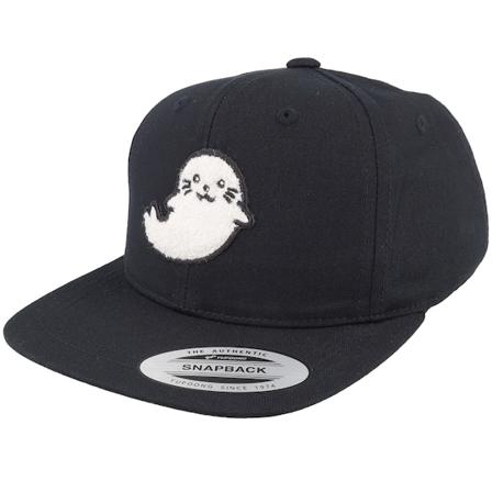 Kiddo Cap - Schwarz snapback Cap - Kids Cute Seal Chenille Black Snapback @ Hatstore