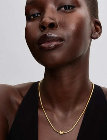 Pandora Textured Butterfly 14K Gold-Plated Mini Charm - Gold - ONE SIZE