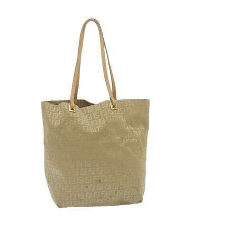 Fendi Vintage, Pre-owned Tote bag Beige, Dames, Maat:ONE Size,Canvas