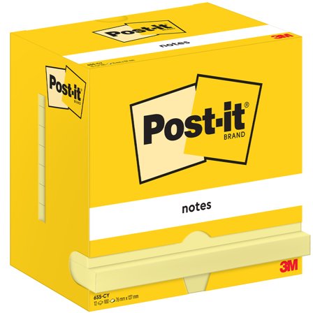 3M Post-it 76x127 Jaune pack de 12