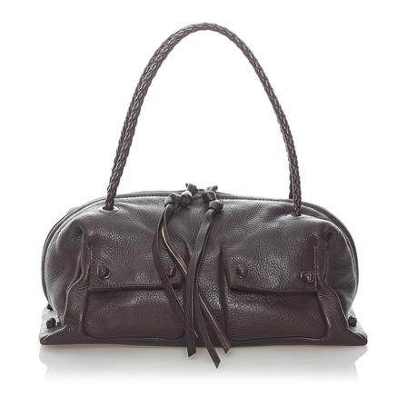 Bottega Veneta Vintage, Pre-owned Leather Shoulder Bag Bruin, Dames, Maat:ONE Size