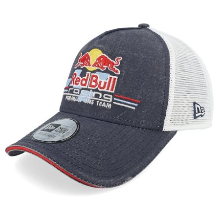 New Era - Motor Blå trucker Caps - Red Bull F1 25 Reedition Washed Navy/White A-Frame Trucker @ Hatstore