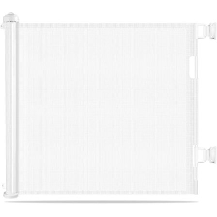 RYI_Innfellbar Hundegrind for Baby - Ekstra Brede Sikkerhetsgrinder for Babyer og Husdyr 86cm, Forlenges til (0-150cm) (Hvit)-6-