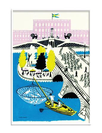 Stockholm Palace Home Decoration Posters & Frames Posters Cities & Maps Monivärinen/Kuvioitu Olle Eksell