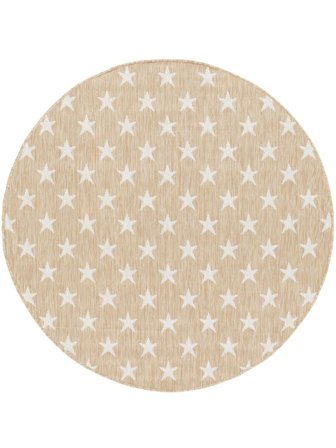 Starstruck Indoor/Outdoor Rug Washable Ø 200 Beige Round