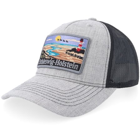 Wild Spirit - Grå trucker Kasket - Bundesland Schleswig-holstein Heather Grey/Black @ Hatstore