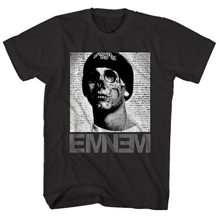 Eminem T Shirt Smal skuggig skalle Eminem Shirt