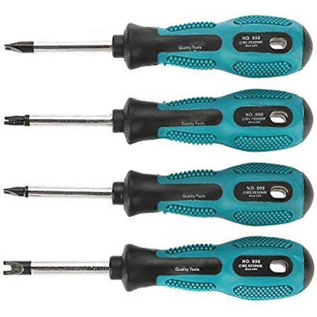 4 stk. U Gaffel Skruetrækker U Type Magnetisk Skruetrækker Multifunktionelt Håndværktøj Skruetrækkersæt Skridsikkert Håndtag Skruenøglehoved U-formet 