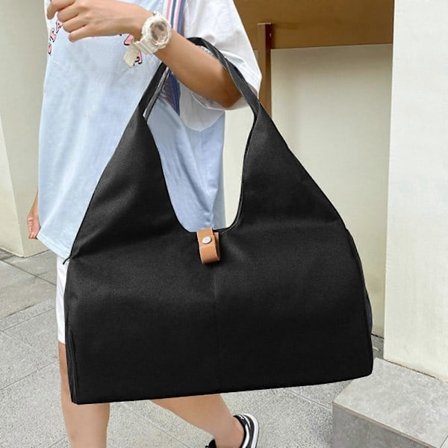 QU/Gymbag med yogamattefeste, Reisbag for sport og helgeturer, Stor lett overnattingsbag for menn og kvinner med separat skoskap