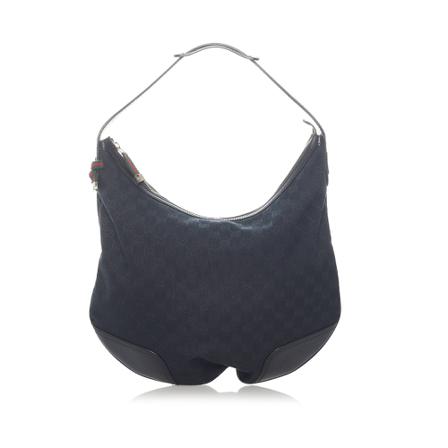 Gucci Vintage Pre -owned GG Canvas Web Princy Hobo Tas , Zwart , Dames , Maat: ONE Size Vintage Tassen