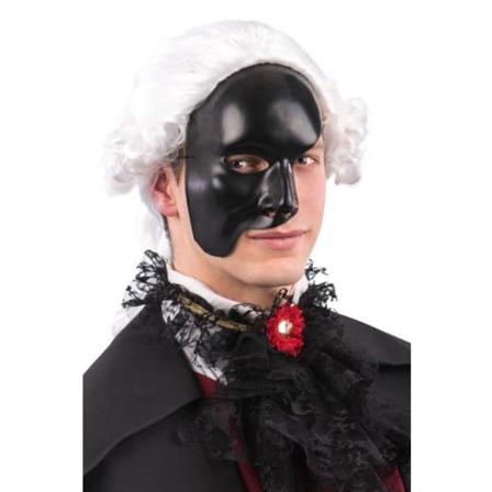 Ansiktsmask - Half Face Black Phantom Of The Opera Mask Multifärg