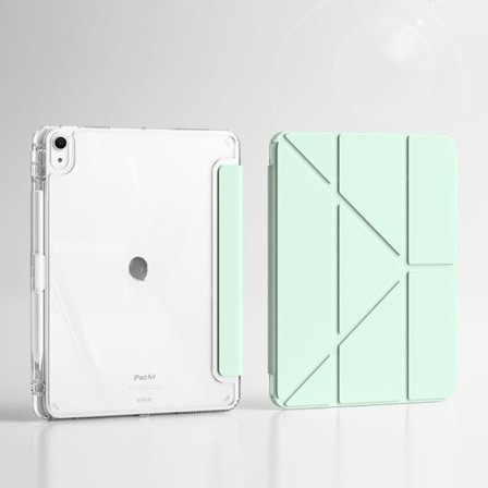 Stilrent skal för iPad 2021 9 10.2" Klar Grön Y 3" Tredelat Hårt Vikbart