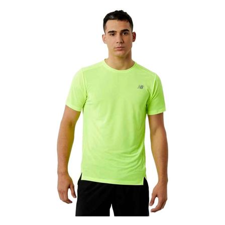 New Balance, T-Shirts Geel, Heren, Maat:M