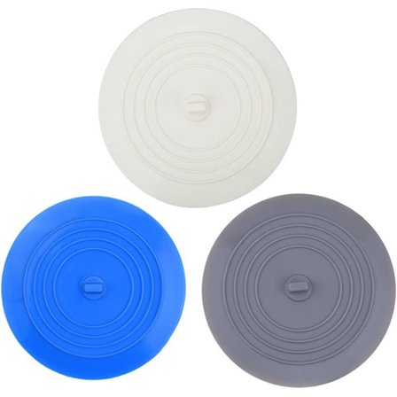 Badekarpropper 3-pak, silikonestop til vask, afløbspropper