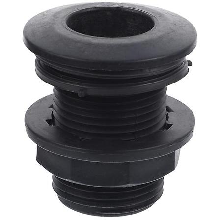 Bulkhead-tilkobling Gjengede Bulkhead-tilkobling 1 Tomme Bulkhead Vann Tank Kobling Svart 5.4X5cm Black 5.4X5cm