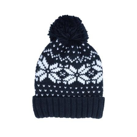 Beechfield - Blu pom Beanie - Fair Isle Snowstar Beanie French Navy/White Pom @ Hatstore