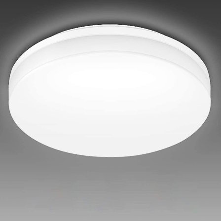 24w LED Loftlampe, IP54 Vandtæt, Daglys Hvid 5000k, 2400lm Lys Stødende Loft