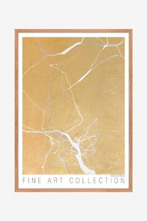 Malerifabrikken - Taulu Gold Marble, Tammikehys - Kulta - Taulut - - Homeroom