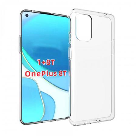 Oneplus 8t Stötdämpande Mjukt Skal Simple Transparent