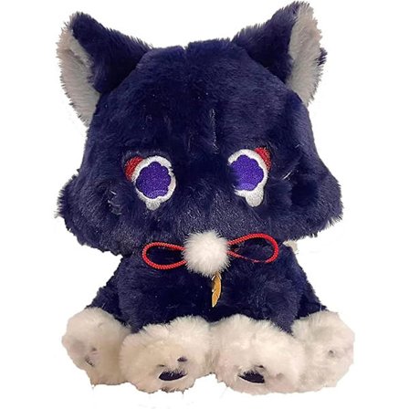 Kattplyschleksak, 8,7" Scaramouche plyschdocka Animefigur Mjuk stoppad present till spelfans
