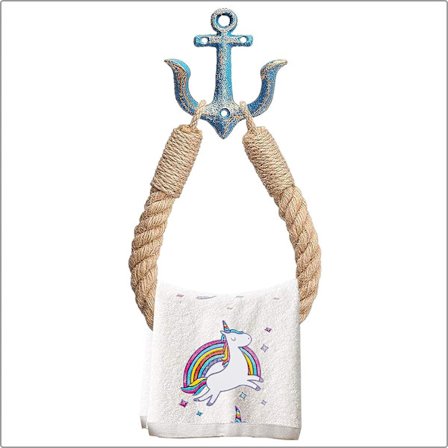 1 pakkaus merellinen wc-paperiteline, teollinen seinälle asennettava merellinen wc-paperirengas metallisella koukulla kotiin, makuuhuoneeseen, 