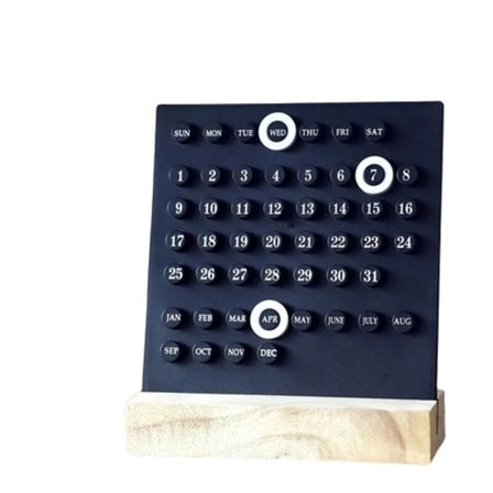 Akryl Trä underlag Handgjord Gör-det-själv Kalender Kontor Skrivbord Hem Dekorativ Digital Liten prydnad