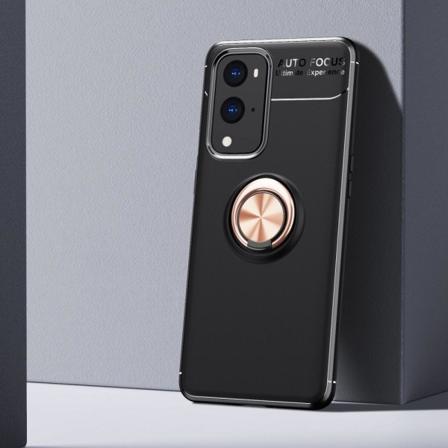 Oneplus 9 Pro - Ring Skal - Svart/roséguld