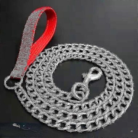 Anti-bid Hundetrækkæde i jern med skum Anti-skæring til Små, Mellemstore & Store Hunde VTL