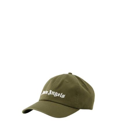 Palm Angels classic logo Pet - - pmlb003c99fab001/ , Groen , Heren , Maat: ONE Size Petten