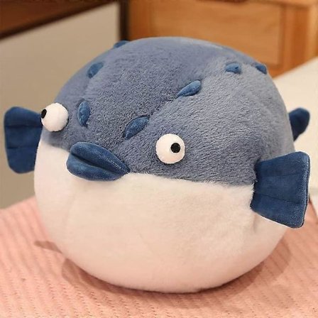 Knubbig Krokodil Plyschdocka Plysch Fet Blowfish Kudde Kawaii Gosedjur, 35CM