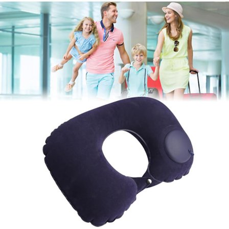 Oppblåsbar sammenleggbar nakkepute, U-formet oppblåsbar pute, oppblåsbar reisepute, ultralett reisepute, reisepute for Av