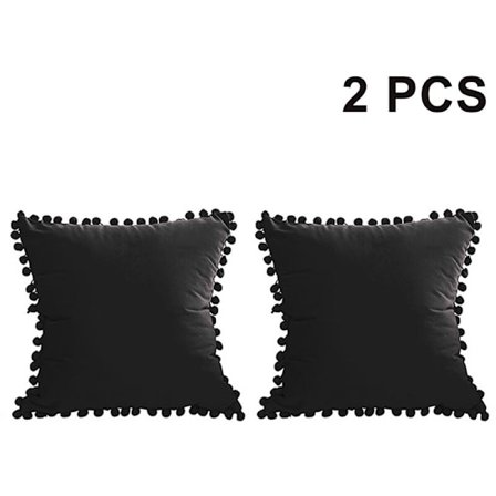 Tupsullinen tyynyliina pehmeistä hiukkasista 45X 45cm Yksivärinen samettinen tyynynpäällinen makuuhuoneeseen autoon, 2 kpl
