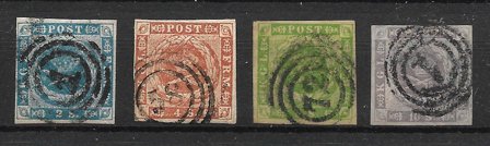 Danmark 1854 - AFA 3 - 6 - Stemplet