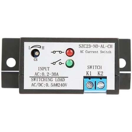 Normalt åpen strømfølsom bryter SZC23-NO-AL-CH AC 0,2-30A justerbar strømmonitoreringsrelé, miniatyrstrømbryter strømfølere