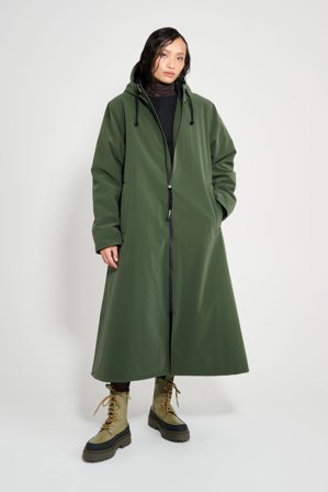 Mosebacke Long Matte Winter Coat Green