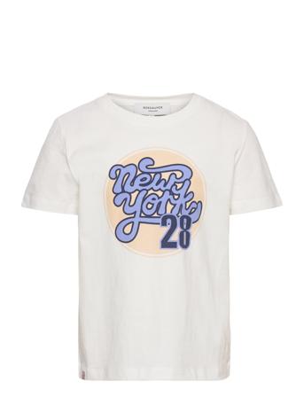Organic T-Shirt T-shirts Short-sleeved Hvit Rosemunde Kids*Betinget Tilbud