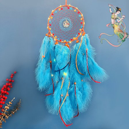 Drømmefanger, Blå drømmefangere for soverom voksen veggdekor,