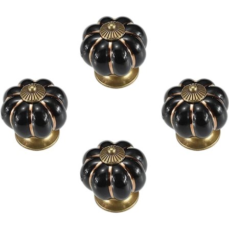 4 stk. Skabsdørhåndtag i zinklegering Farverige garderobehåndtag Tegneserie keramiske knopper Græskarformede møbelhåndtag 6 farver til børneværelse -